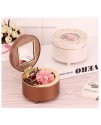 創意 歐式復古 印花小圓盒 音樂盒 MUSIC BOX